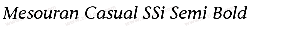 Mesouran Casual SSi Semi Bold Italic字体转换